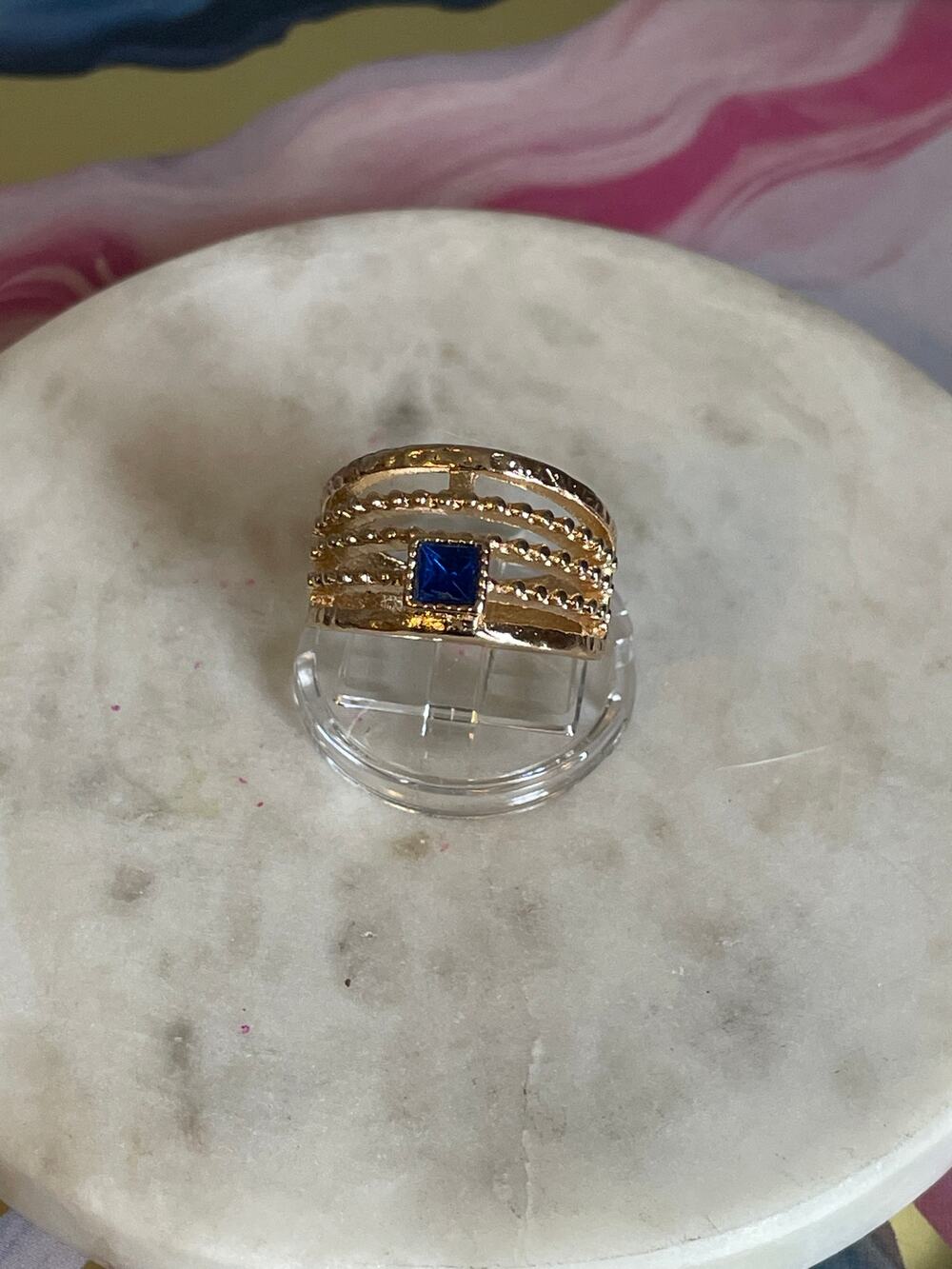 New fashion ring gold tone cz - 8